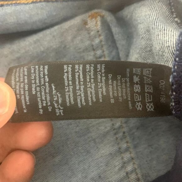 Evans Womens Plus Size 22 Denim Bermuda Shorts Made In Bangladesh - Picture 3 of 4